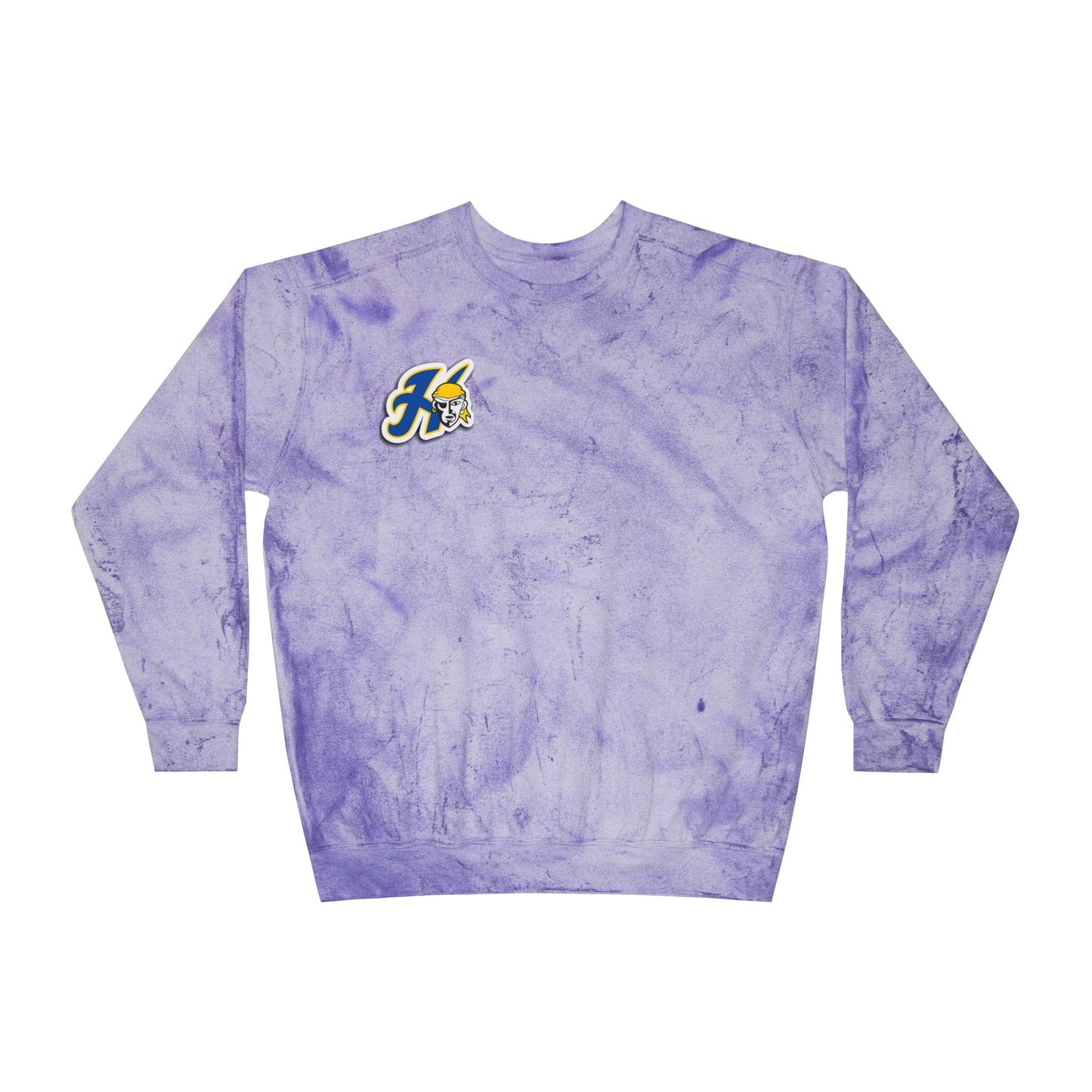 Hastings Raiders Color Blast Crewneck Sweatshirt for a Vibrant Vibe, Unisex Tie-Dye Fashion
