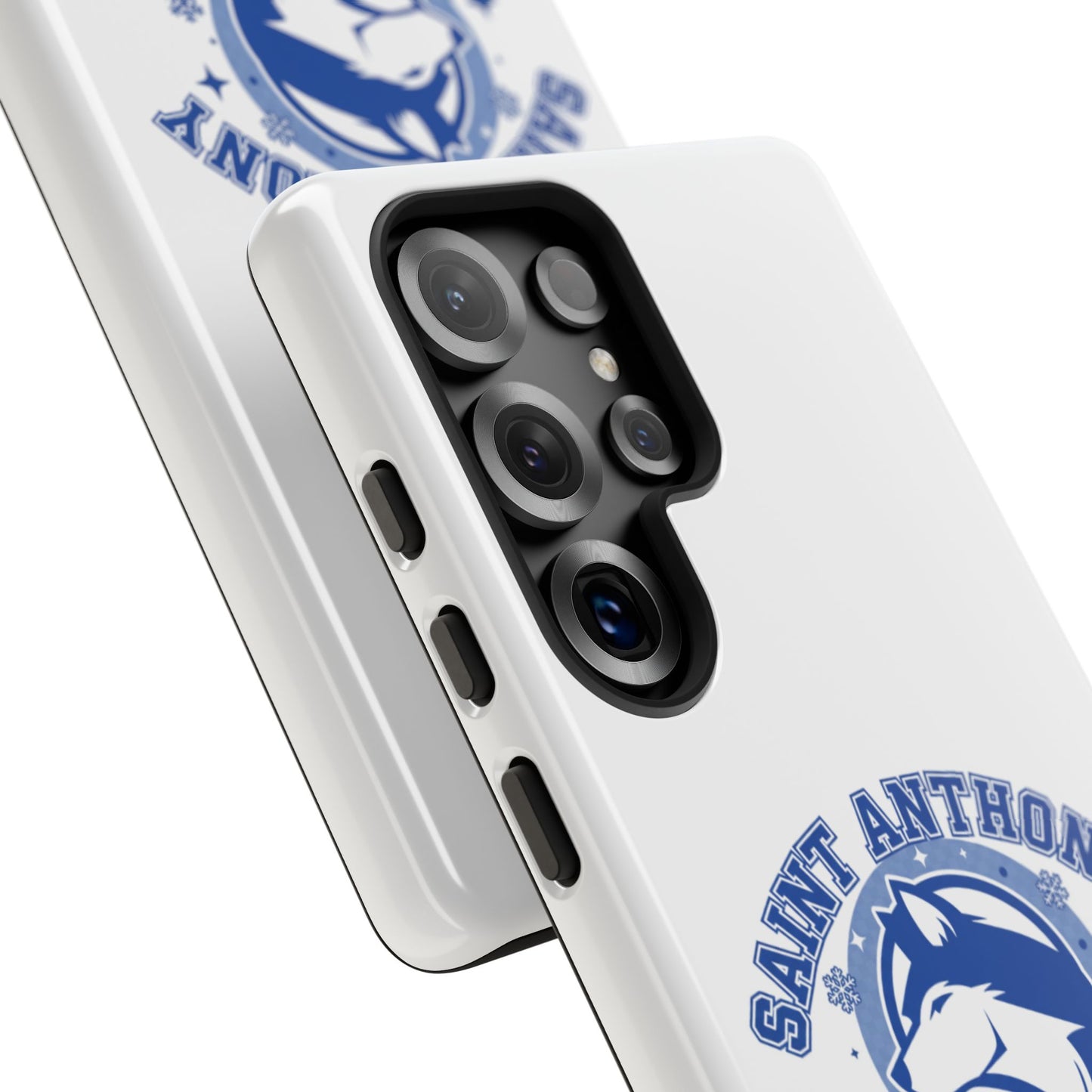 Saint Anthony Huskies Tough Phone Case — Protective White Phone Cover with Husky Logo