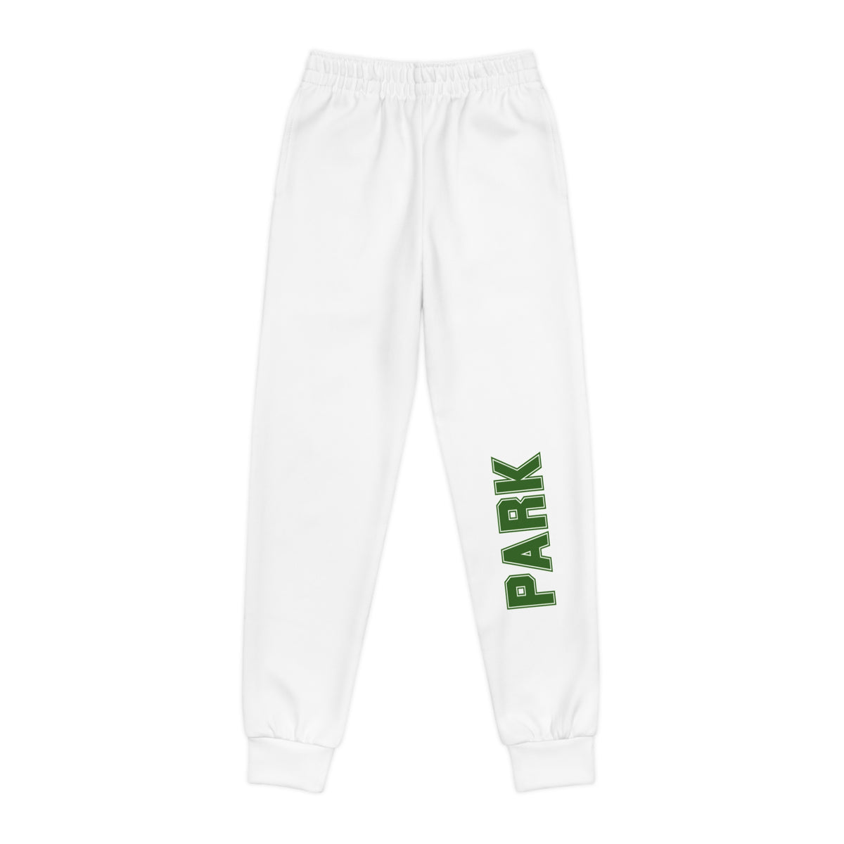 Park Cottage Grove Youth Joggers — 'PARK' Green Side Logo | Kids Athletic Sweatpants