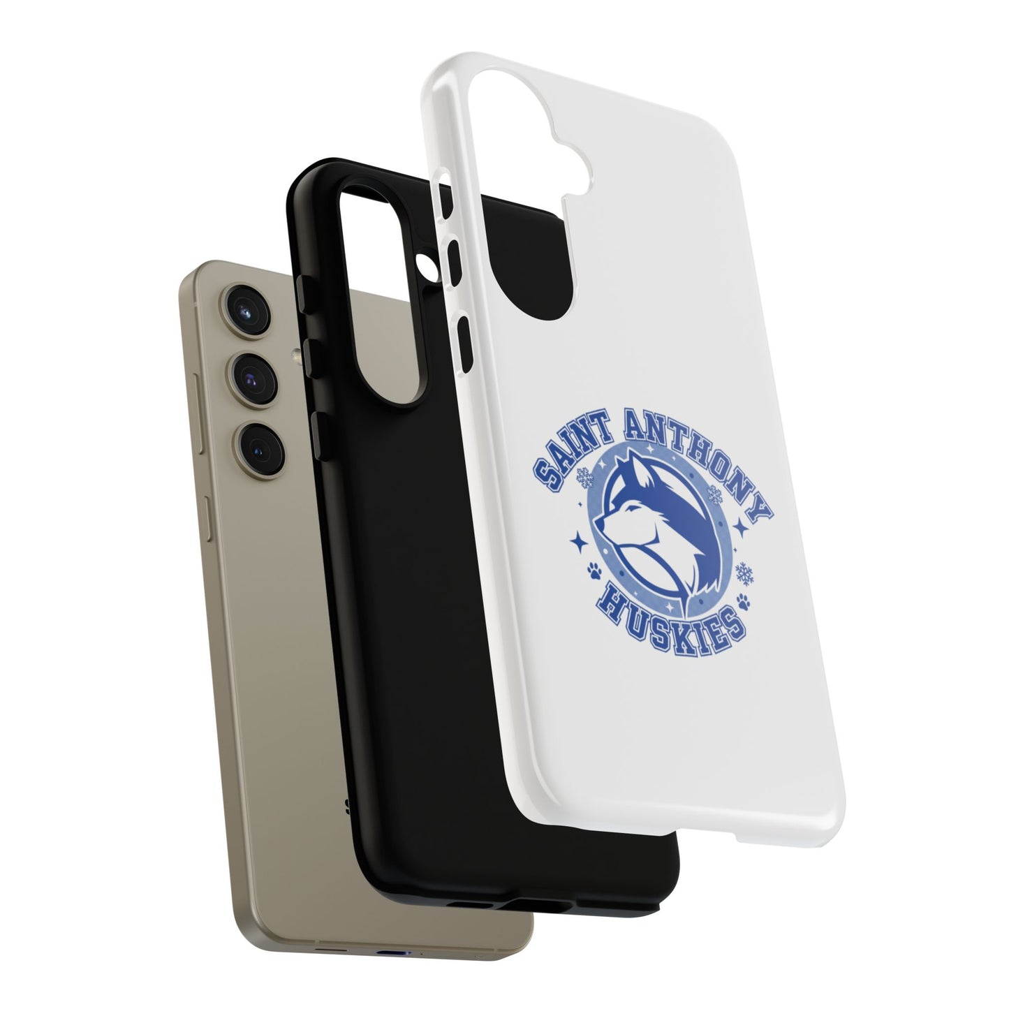 Saint Anthony Huskies Tough Phone Case — Protective White Phone Cover with Husky Logo