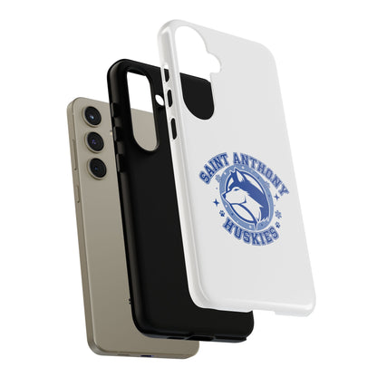Saint Anthony Huskies Tough Phone Case — Protective White Phone Cover with Husky Logo