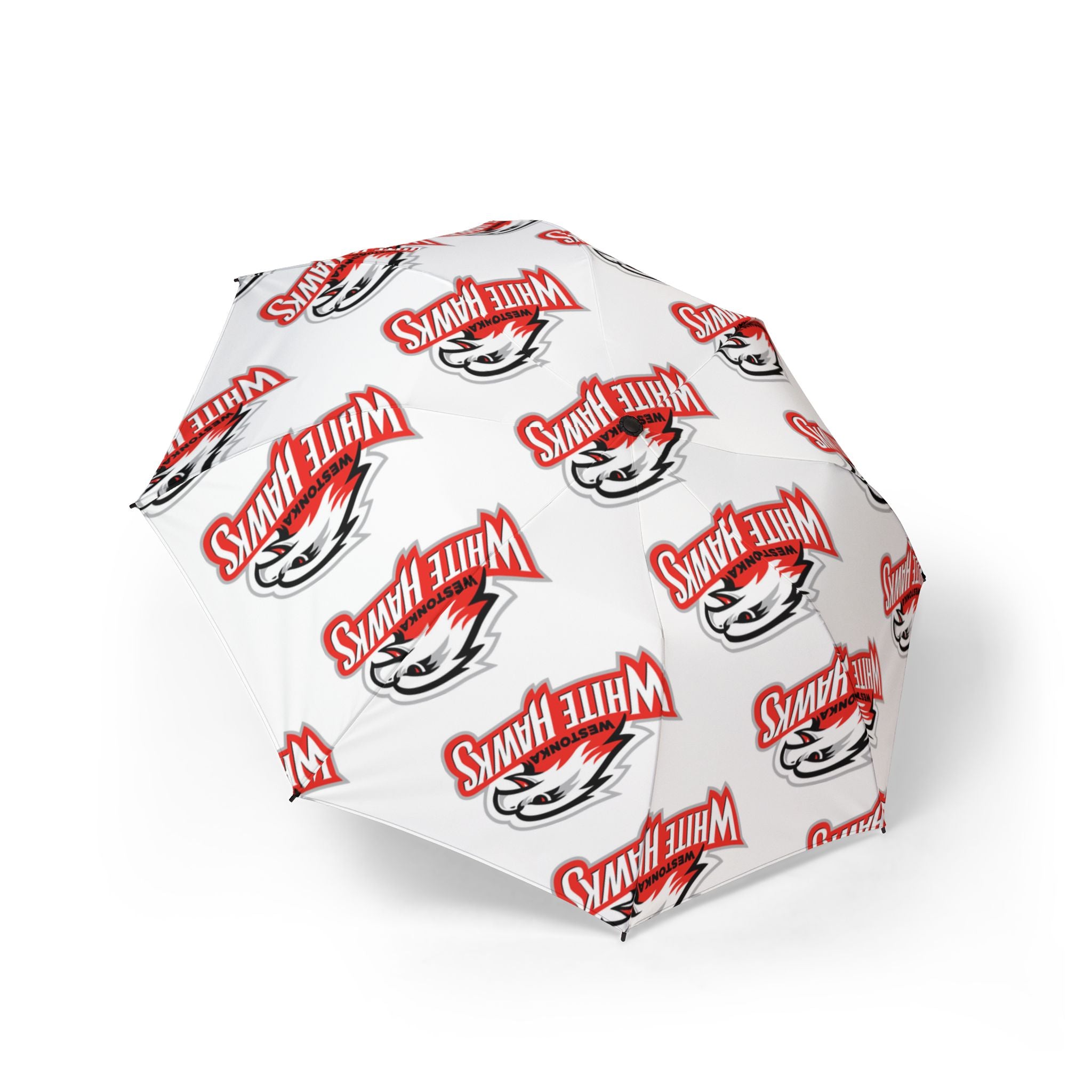 Mound Westonka White Hawks Stylish Foldable Umbrella - Compact Rain Protection