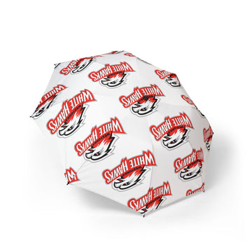 Mound Westonka White Hawks Stylish Foldable Umbrella - Compact Rain Protection