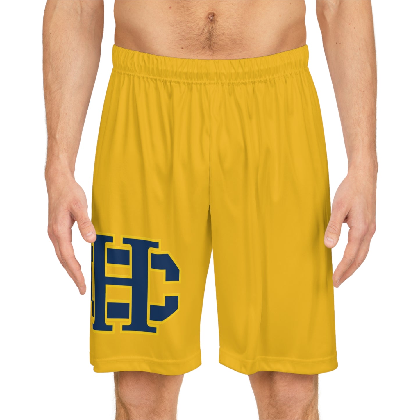 Columbia Heights Hylanders Men's Yellow Basketball Shorts