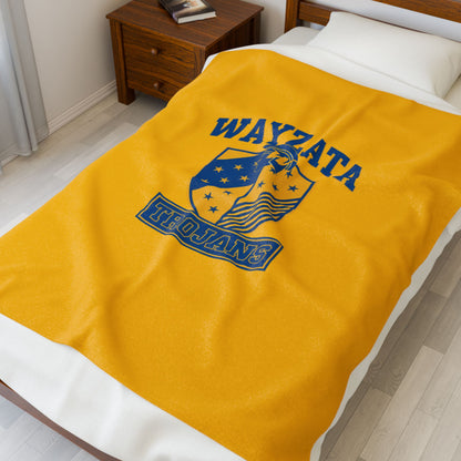 Wayzata Trojans Cozy Velveteen Plush Blanket
