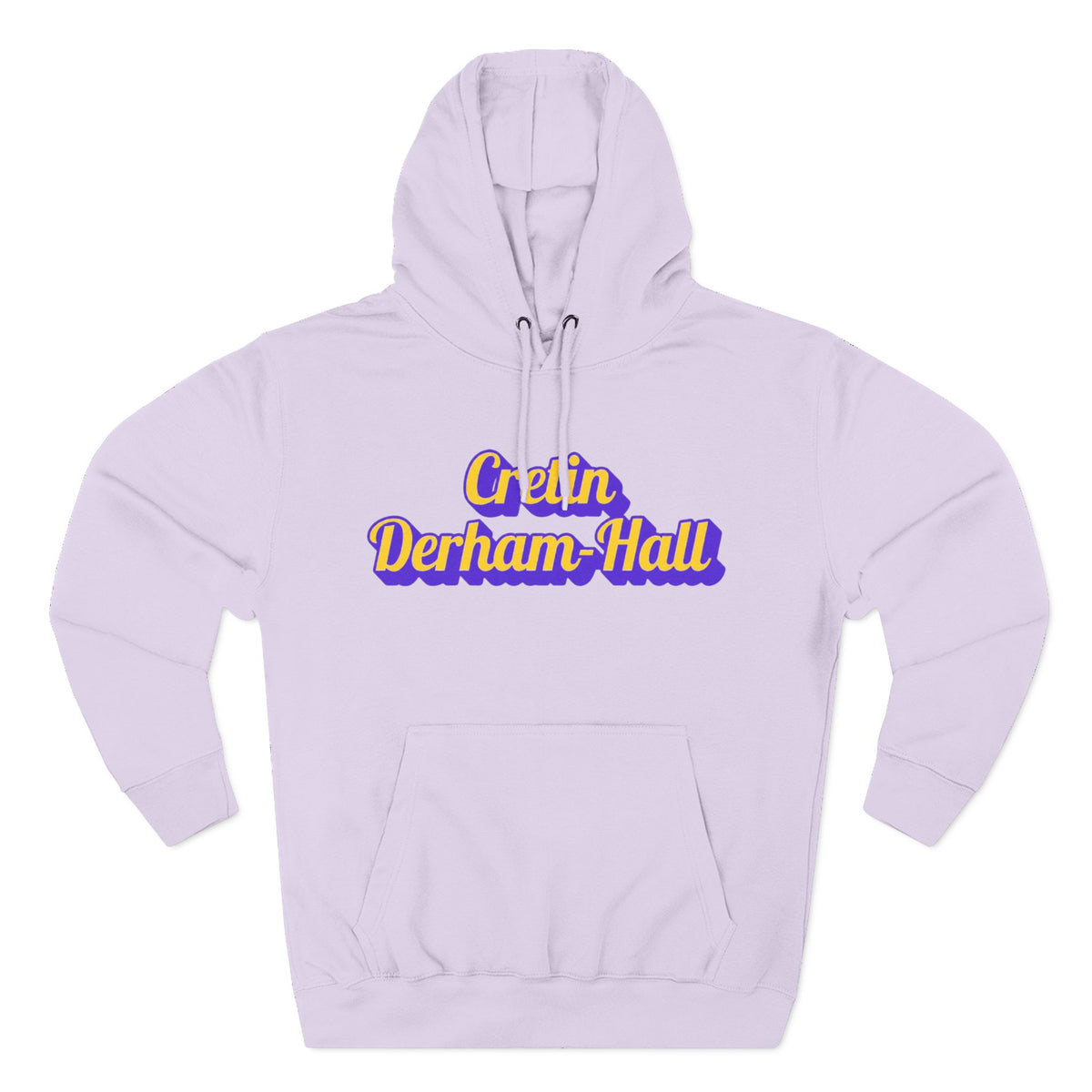 Cretin Derham-Hall Hoodie — Purple & Gold Cross Logo Fleece Pullover