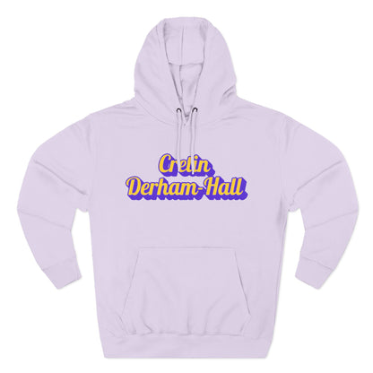 Cretin Derham-Hall Hoodie — Purple & Gold Cross Logo Fleece Pullover