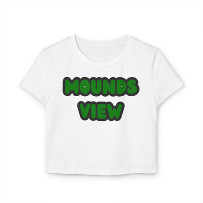 Mounds View Mustangs Women’s Baby Tee - Retro Graphic Top for Casual Vibes