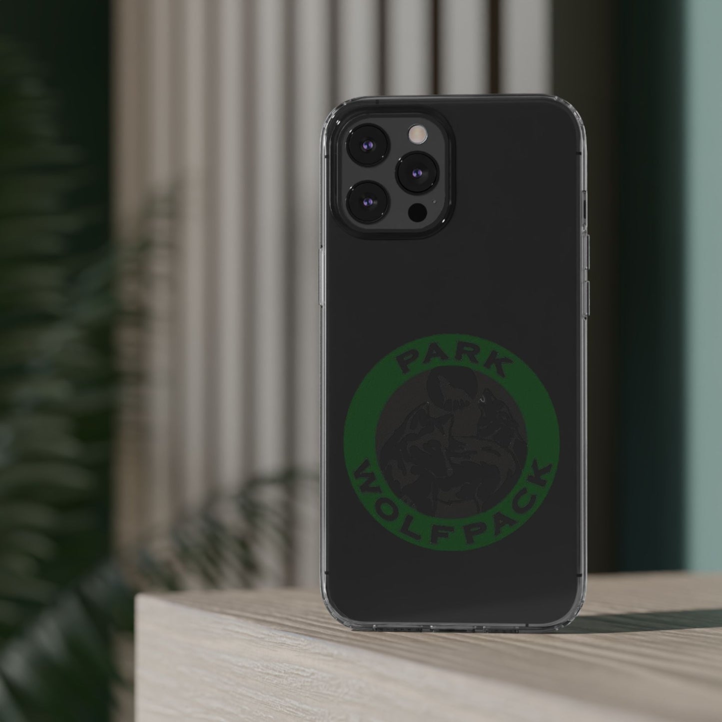 Custom Clear Phone Case - Park Wolfpack Design