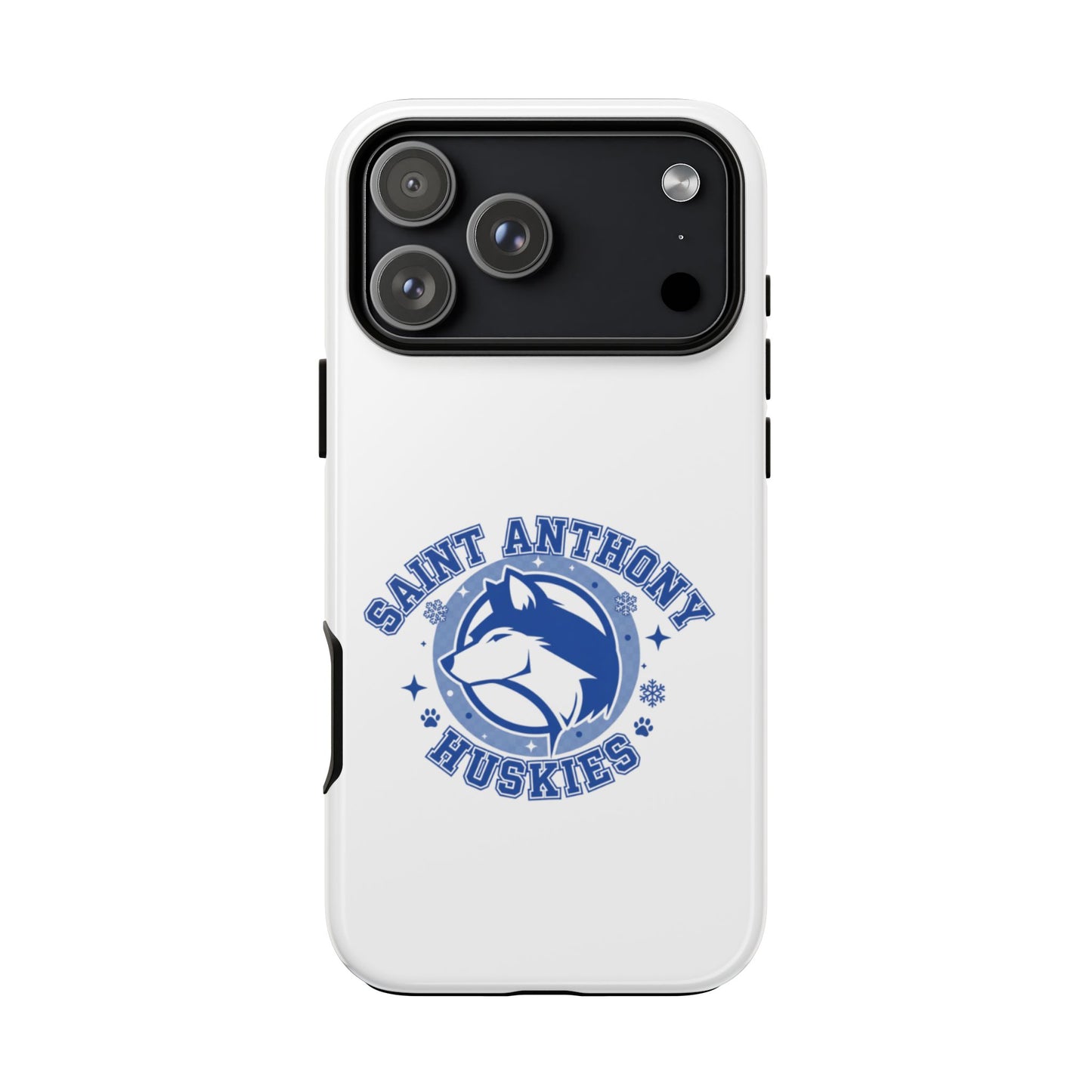 Saint Anthony Huskies Tough Phone Case — Protective White Phone Cover with Husky Logo