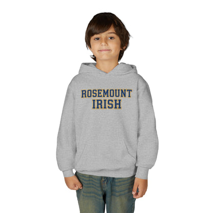Rosemount Irish Youth Heavy Bold Text Blend Hoodie - Cozy & Stylish Sweatshirt for Kids