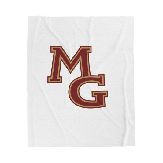 Maple Grove Crimson Velveteen Plush Blanket