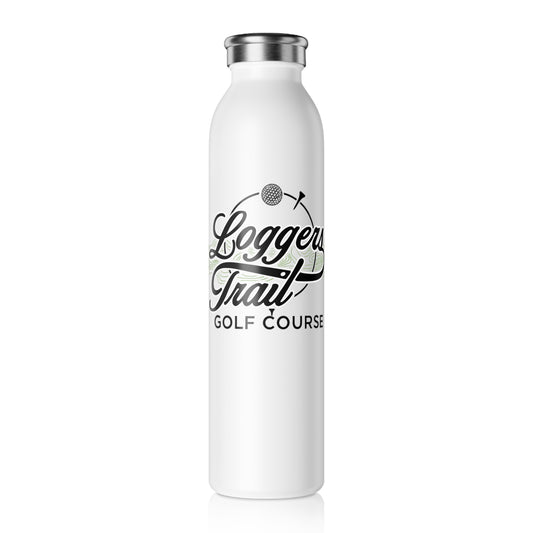 Logger Trail Golf Course Slim Water Bottle — Retro Script Stainless Steel 20 oz Insulated Bottle