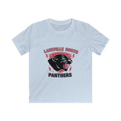 Lakeville North Panthers kids t-shirt in light blue featuring a bold panther graphic, perfect for sporty little ones.