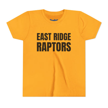 East Ridge Raptors Youth Gold Short Sleeve Tee