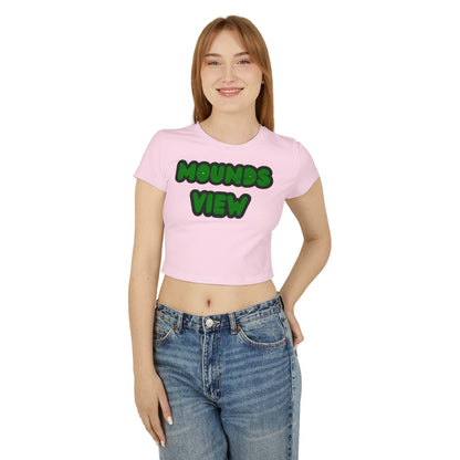 Mounds View Mustangs Women’s Baby Tee - Retro Graphic Top for Casual Vibes