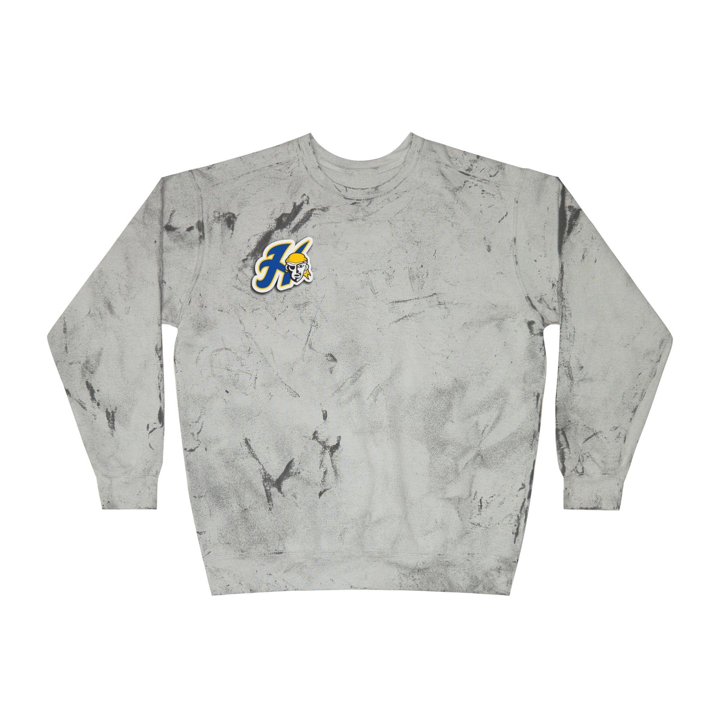 Hastings Raiders Color Blast Crewneck Sweatshirt for a Vibrant Vibe, Unisex Tie-Dye Fashion