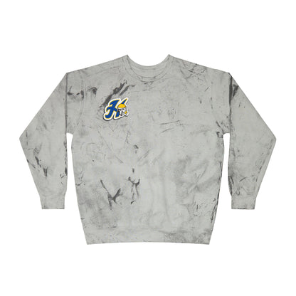 Hastings Raiders Color Blast Crewneck Sweatshirt for a Vibrant Vibe, Unisex Tie-Dye Fashion