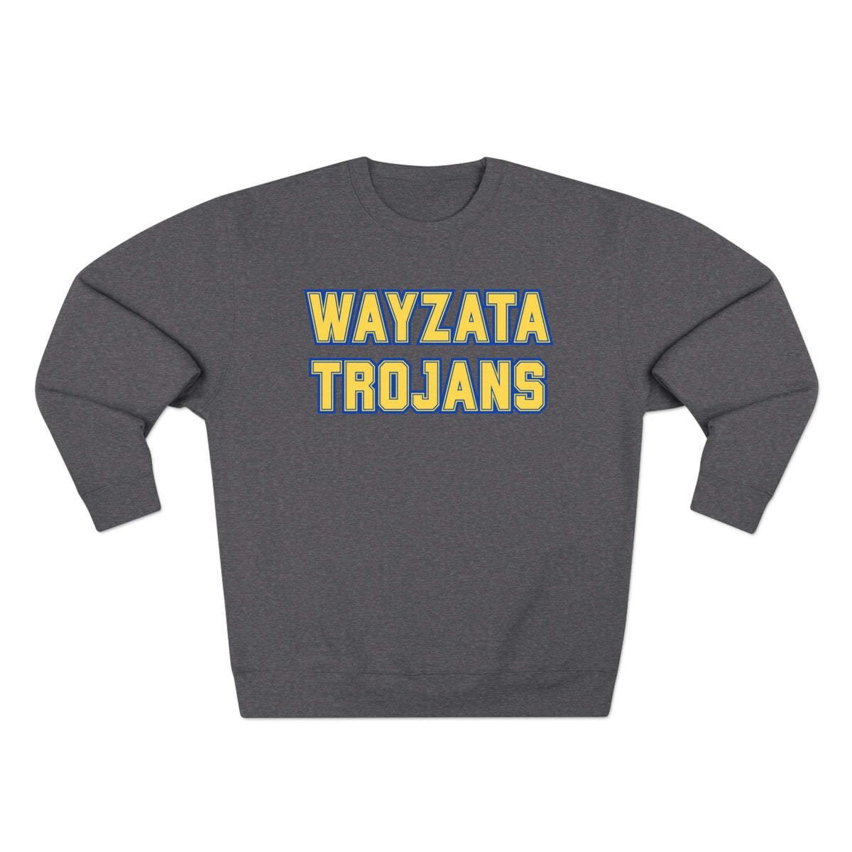 Unisex Crewneck Sweatshirt with Wayzata Trojans Design - Perfect for Sports Fans & Casual Wear