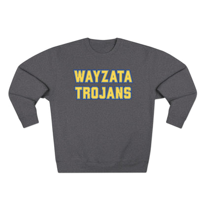 Unisex Crewneck Sweatshirt with Wayzata Trojans Design - Perfect for Sports Fans & Casual Wear