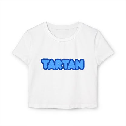 Tartan Titans Women’s Baby Tee - Retro Graphic Top for Casual Vibes