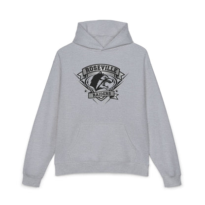 Roseville Raiders Hoodie - Vintage Mascot Logo Pullover