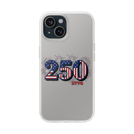 America's 250th Anniversary Flag Fireworks Iphone Flexi Case