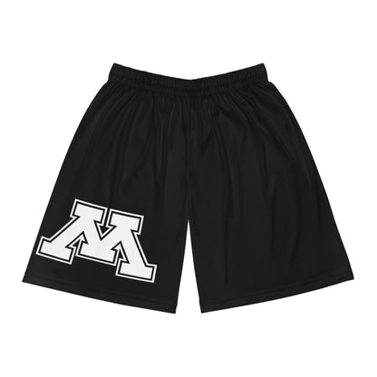 Minnetonka Skippers Black Men's Basketball Shorts - Comfortable Athletic Wear