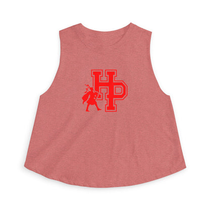 Highland Park Scots Crop Top — Retro Script Athletic Women's Tank