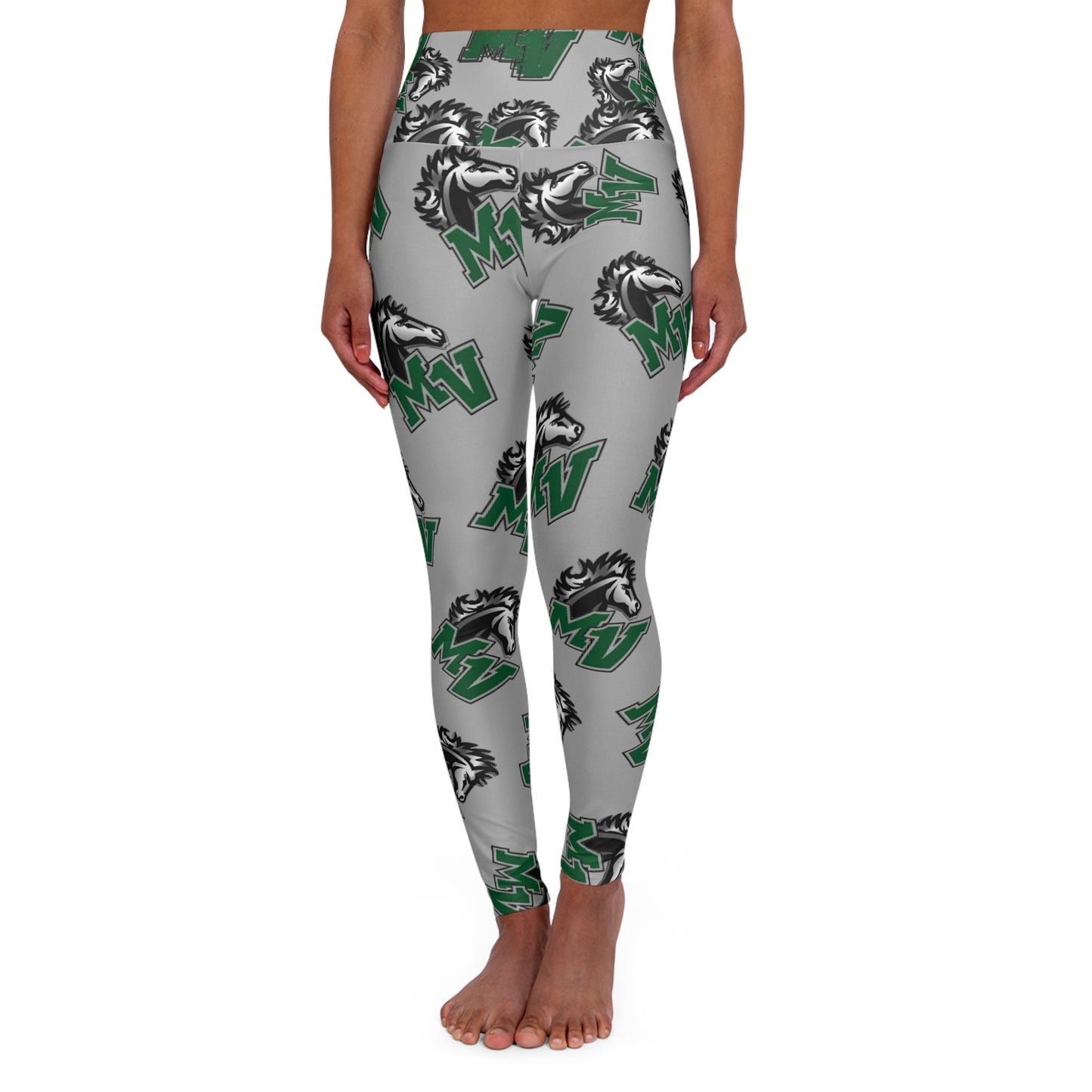 Mounds View Mustangs Trendy High Waisted Leggings