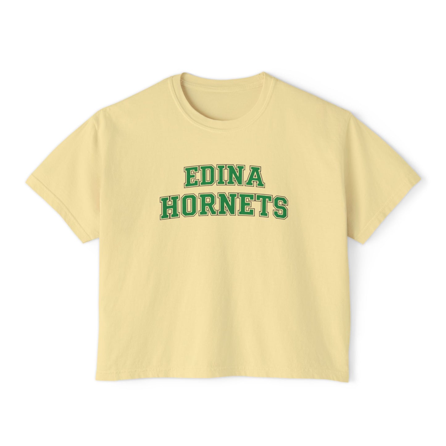 Edina Hornets Women's Boxy Tee - Casual Chic Vintage Style Top