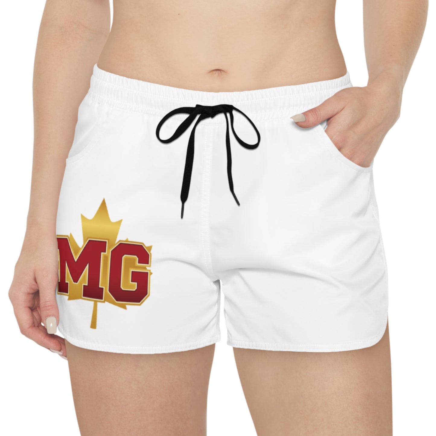 Maple Grove Crimson Women's Casual White Shorts