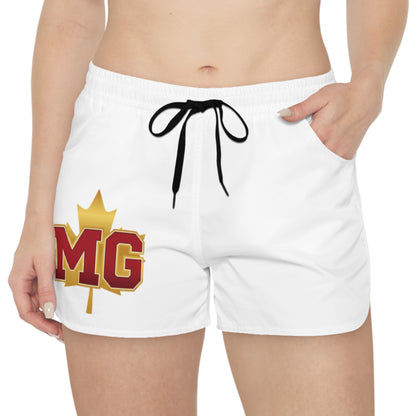 Maple Grove Crimson Women's Casual White Shorts