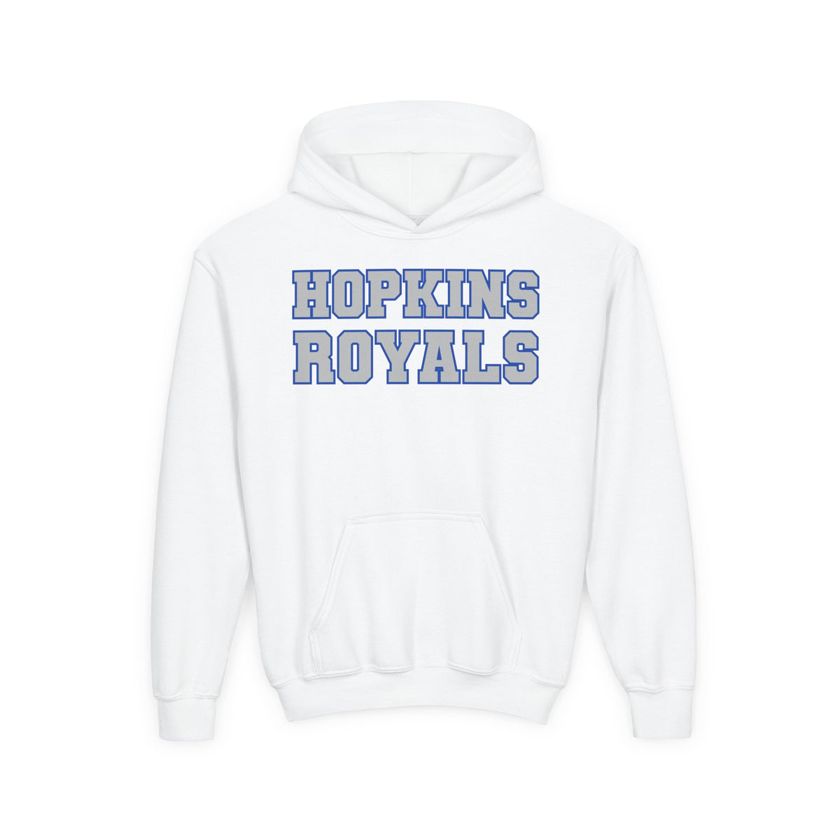 Hopkins Royals Youth Hoodie — Leo Lion Back Logo