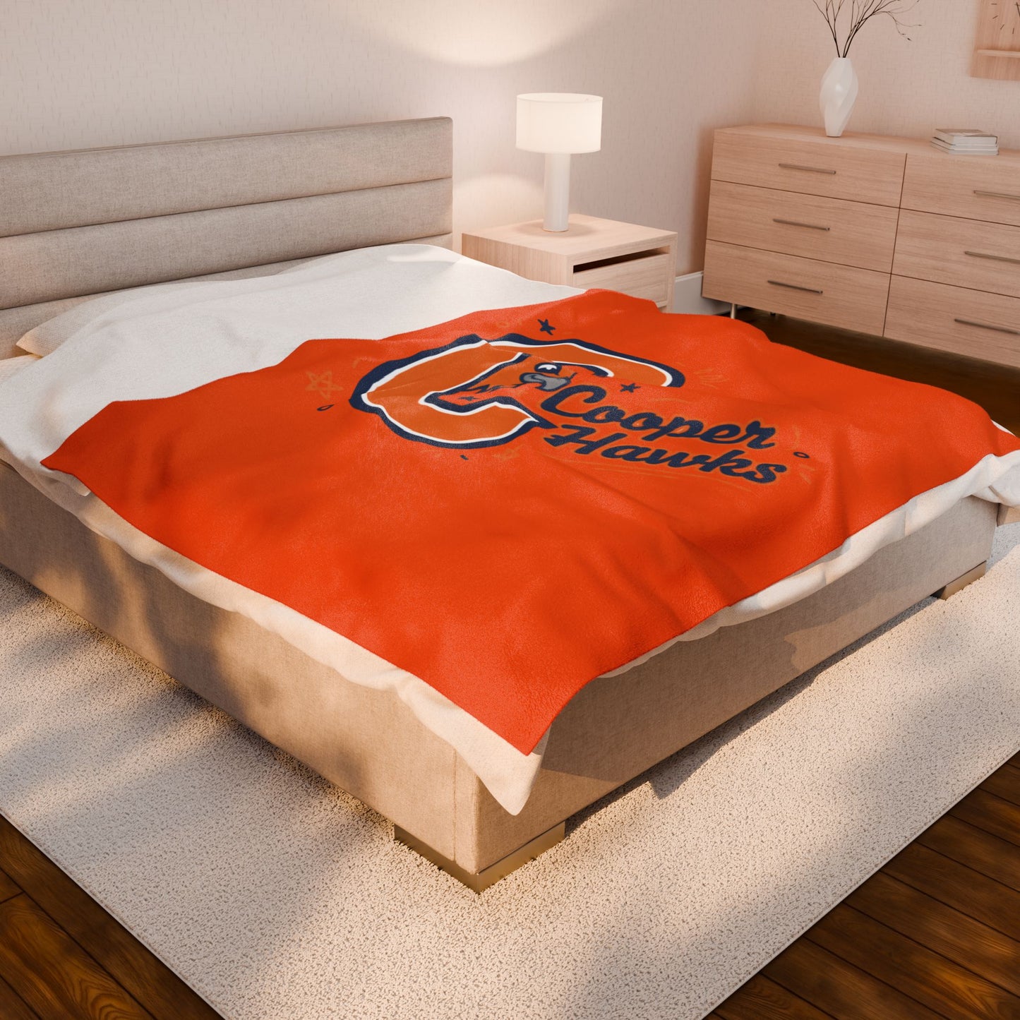 Robbinsdale Cooper Hawks Cozy Velveteen Plush Blanket – Perfect for Sports Fans & Gifts