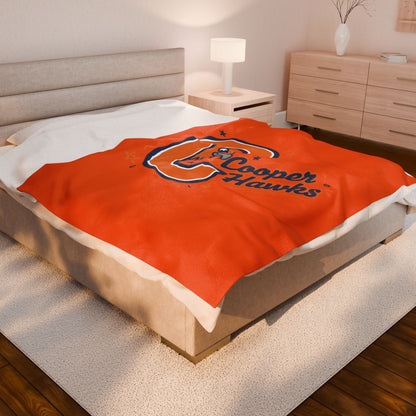 Robbinsdale Cooper Hawks Cozy Velveteen Plush Blanket – Perfect for Sports Fans & Gifts