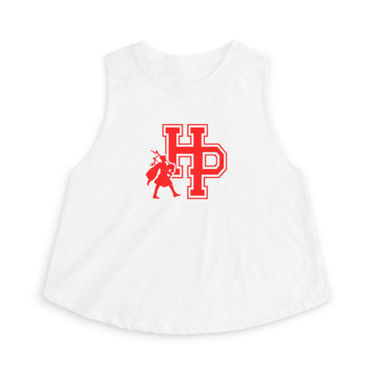 Highland Park Scots Crop Top — Retro Script Athletic Women's Tank