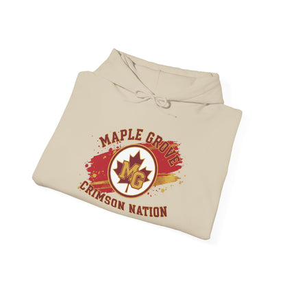 Maple Grove Crimson Unisex Heavy Blend™ Hooded Sweatshirt - Cozy and Stylish for School Spirit