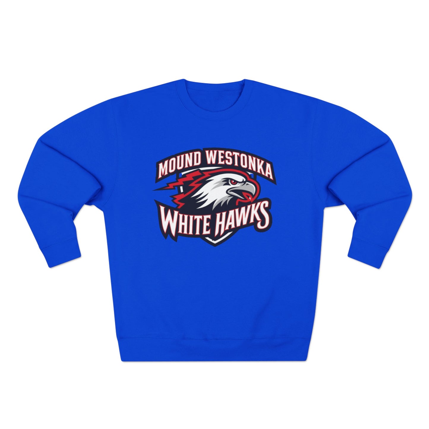 Mound Westonka White Hawks Unisex Crewneck Sweatshirt  - Cozy Everyday Wear