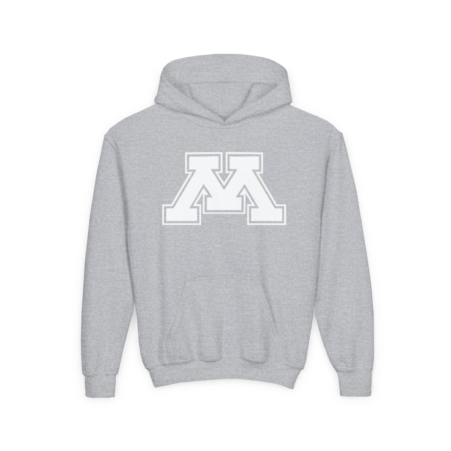 Minnetonka Skippers White M Logo Youth Sporty Hoodie