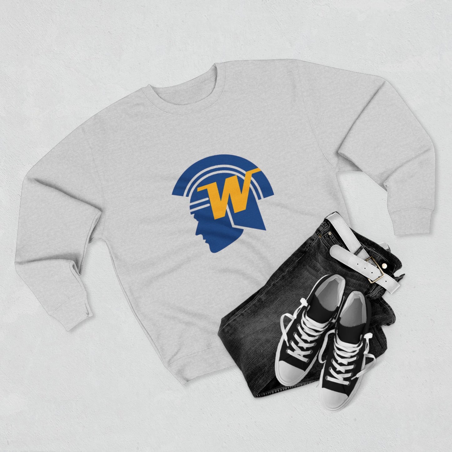 Unisex Crewneck Sweatshirt with Wayzata Trojans Design - Perfect for Sports Fans & Casual Wear