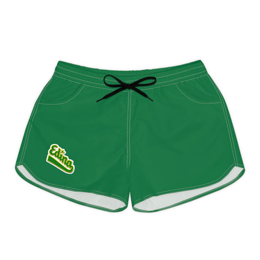 Edina Hornets Comfortable Women's Green Casual Shorts - Perfect for Summer and Active Days