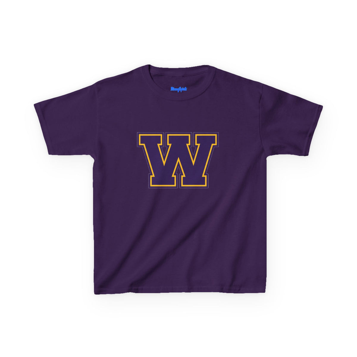 Saint Paul Washington Tech Kids W Letterman Tee — Purple & Gold Retro School Spirit Shirt