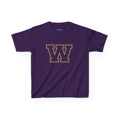 Saint Paul Washington Tech Kids W Letterman Tee — Purple & Gold Retro School Spirit Shirt
