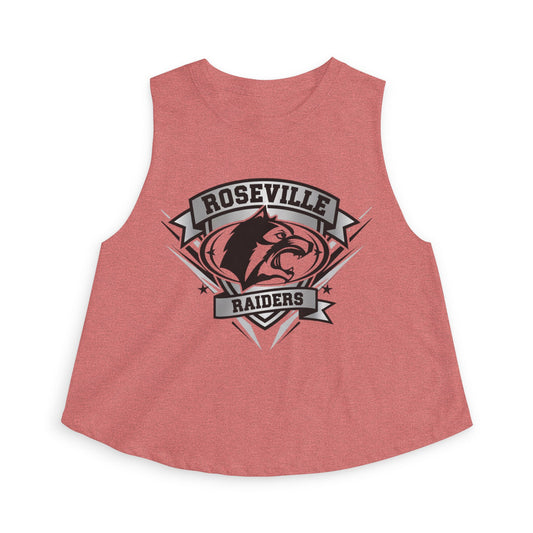 Roseville Raiders Women’s Crop Top – Vintage Mascot Athletic Tank