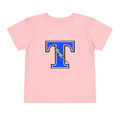 Tartan Titans Toddler Short Sleeve Tee - Fun Lightning Bolt Design