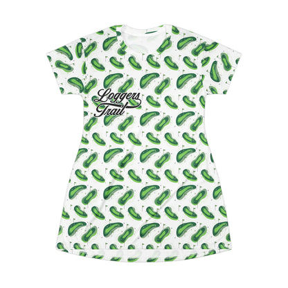 Logger's Trail Golf T-Shirt Dress — Green Golf Mix