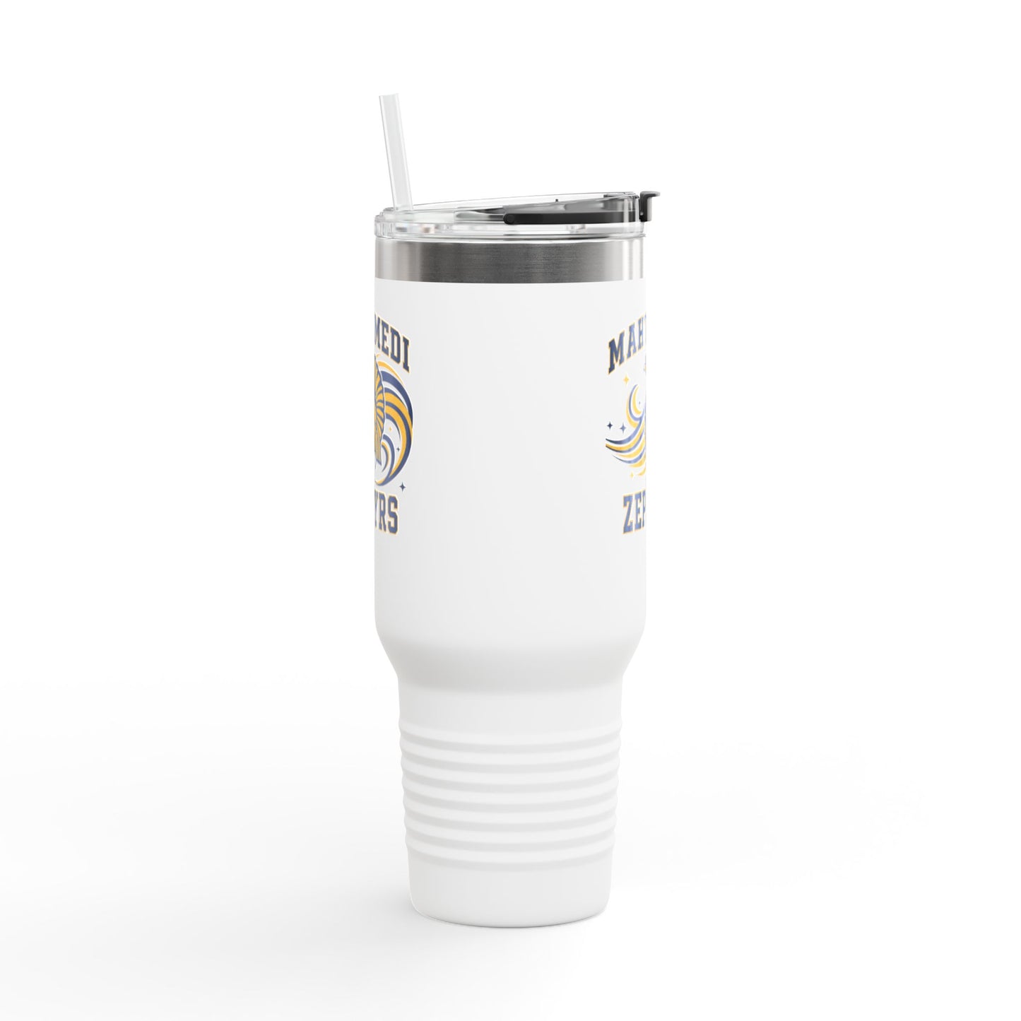 Mahtomedi Zephyrs Insulated Travel Mug - 40oz with Custom Logo for Road Trips and Daily Commutes