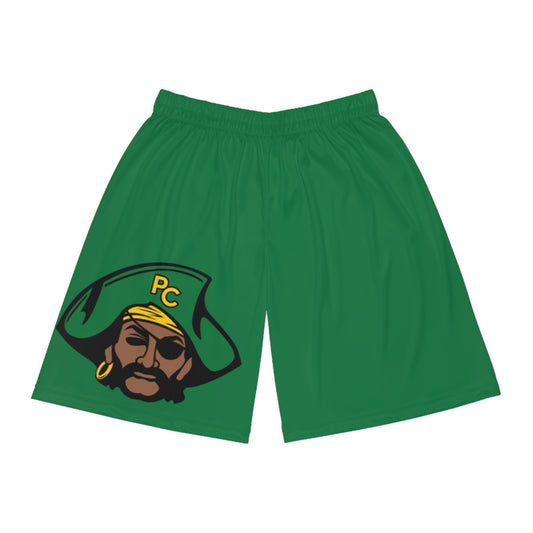 Park Center Pirates Green Basketball Shorts - Perfect for Sports & Casual Wear