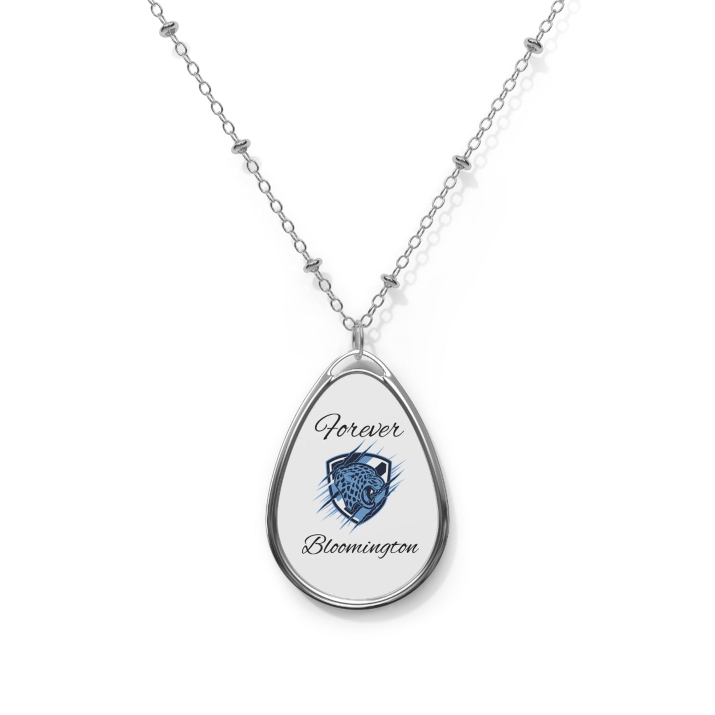 Bloomington Jefferson Jaguars Oval Pendant "Forever" Necklace